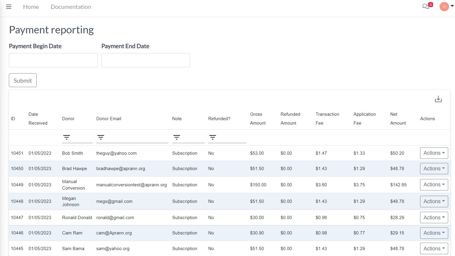 pta sponsorship software reporting